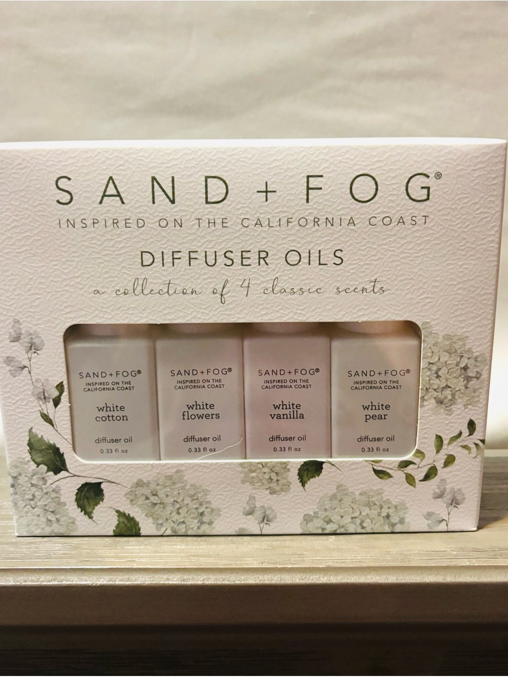 SAND+FOG White Floral Diffuser Oil Set (4-Pack)